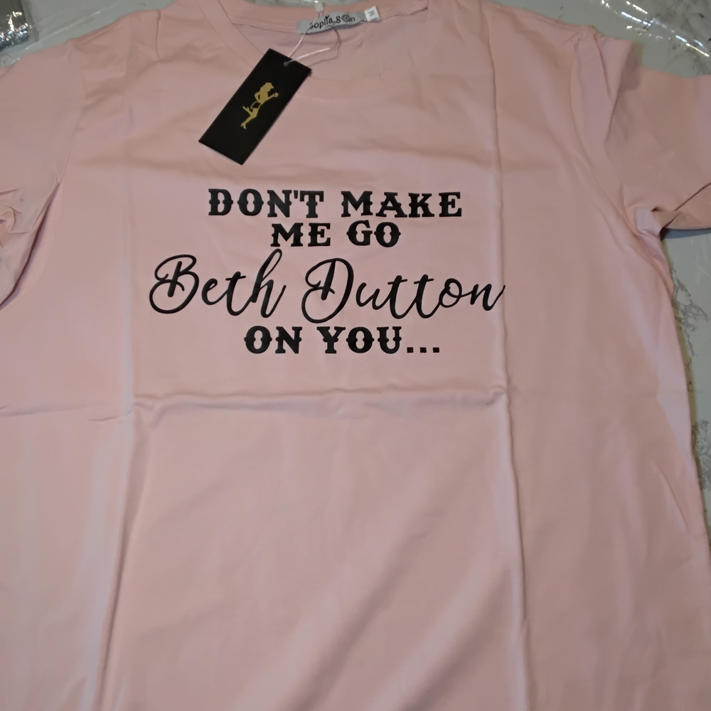 Pink Graphic Tee with Bold Text
